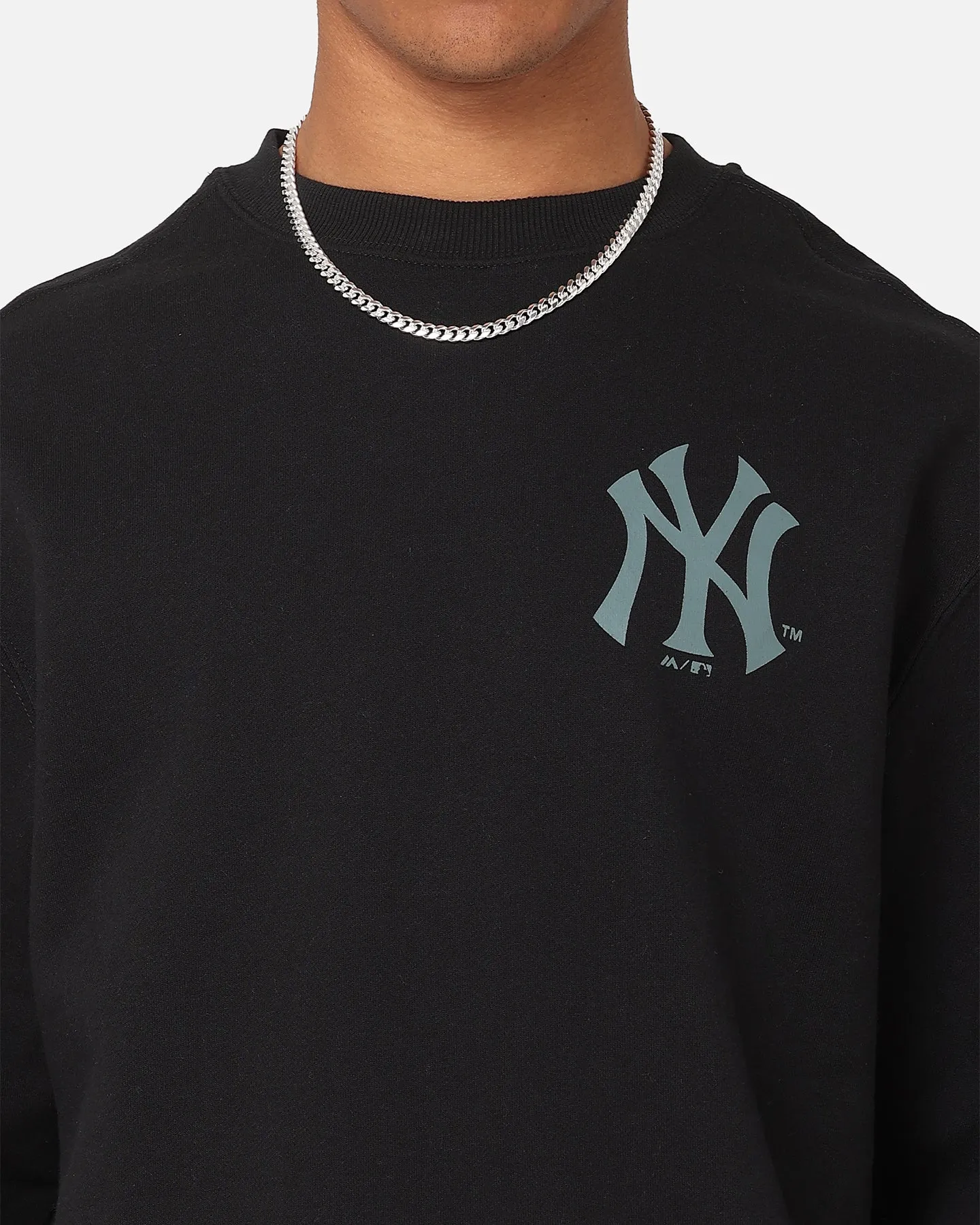 Majestic Athletic New York Yankees Tonal Stark Crewneck Sweatshirt Faded Black