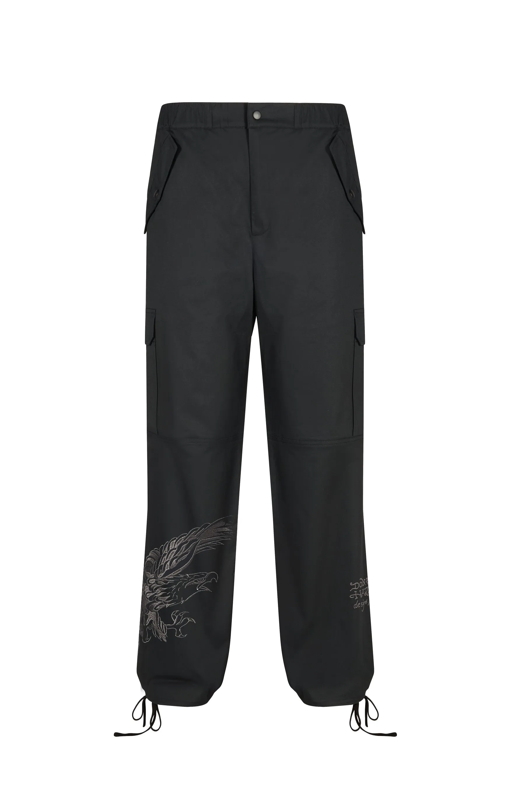 Mens Eagle Swoop Cargo Pants Trousers - Black