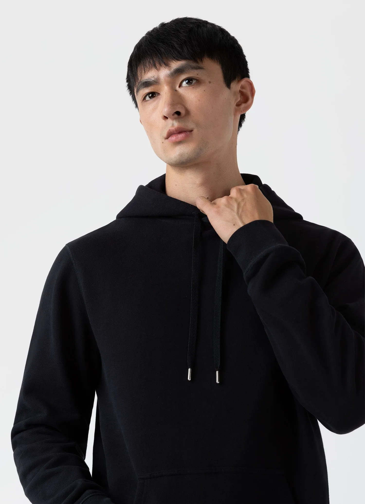 Men's Loopback Hoodie in Black