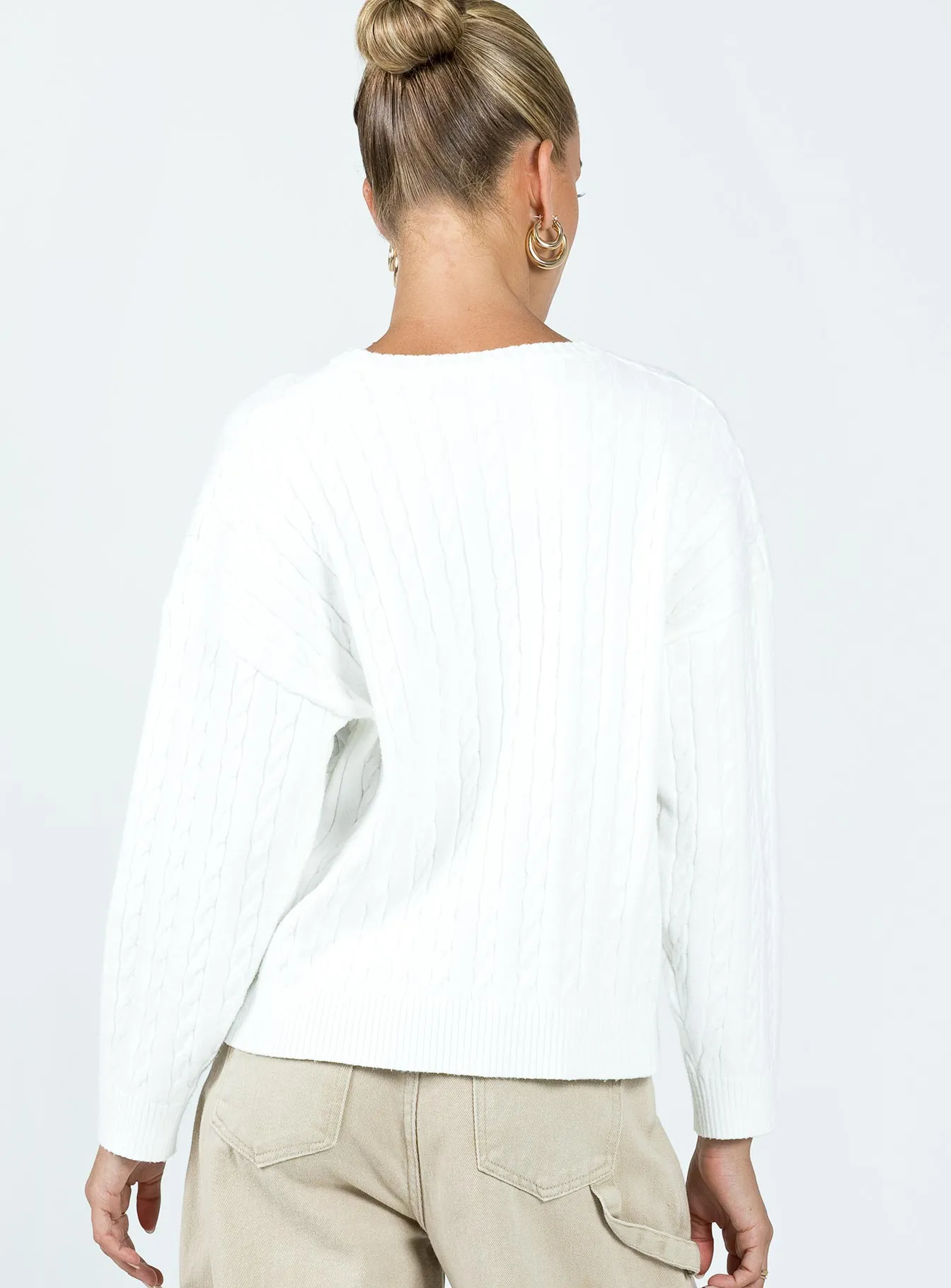 Mirotha Knit Sweater White