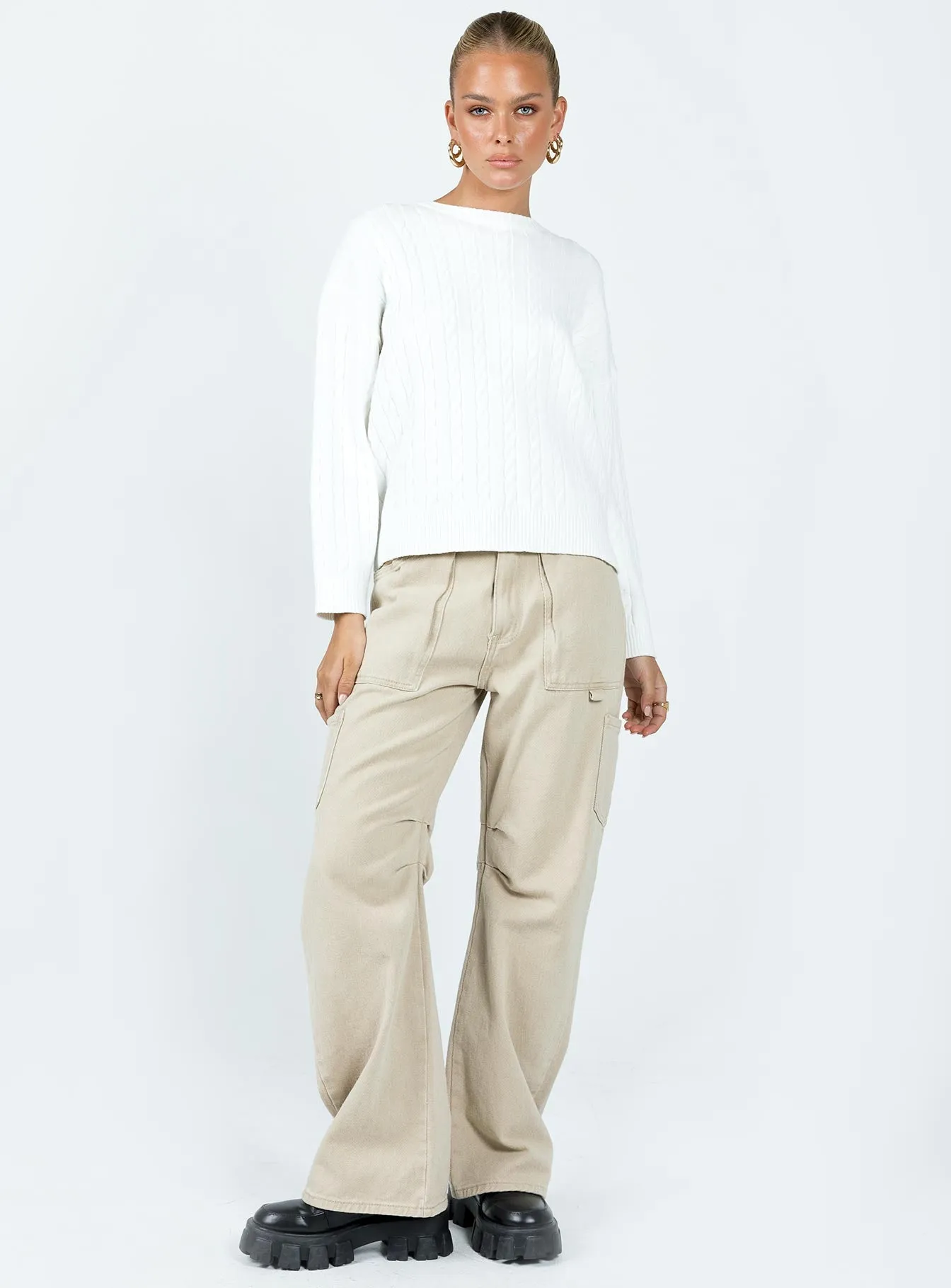 Mirotha Knit Sweater White