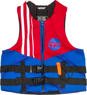 NEOPRENE FLOTATION VEST RED/WHITE/BLUE SM