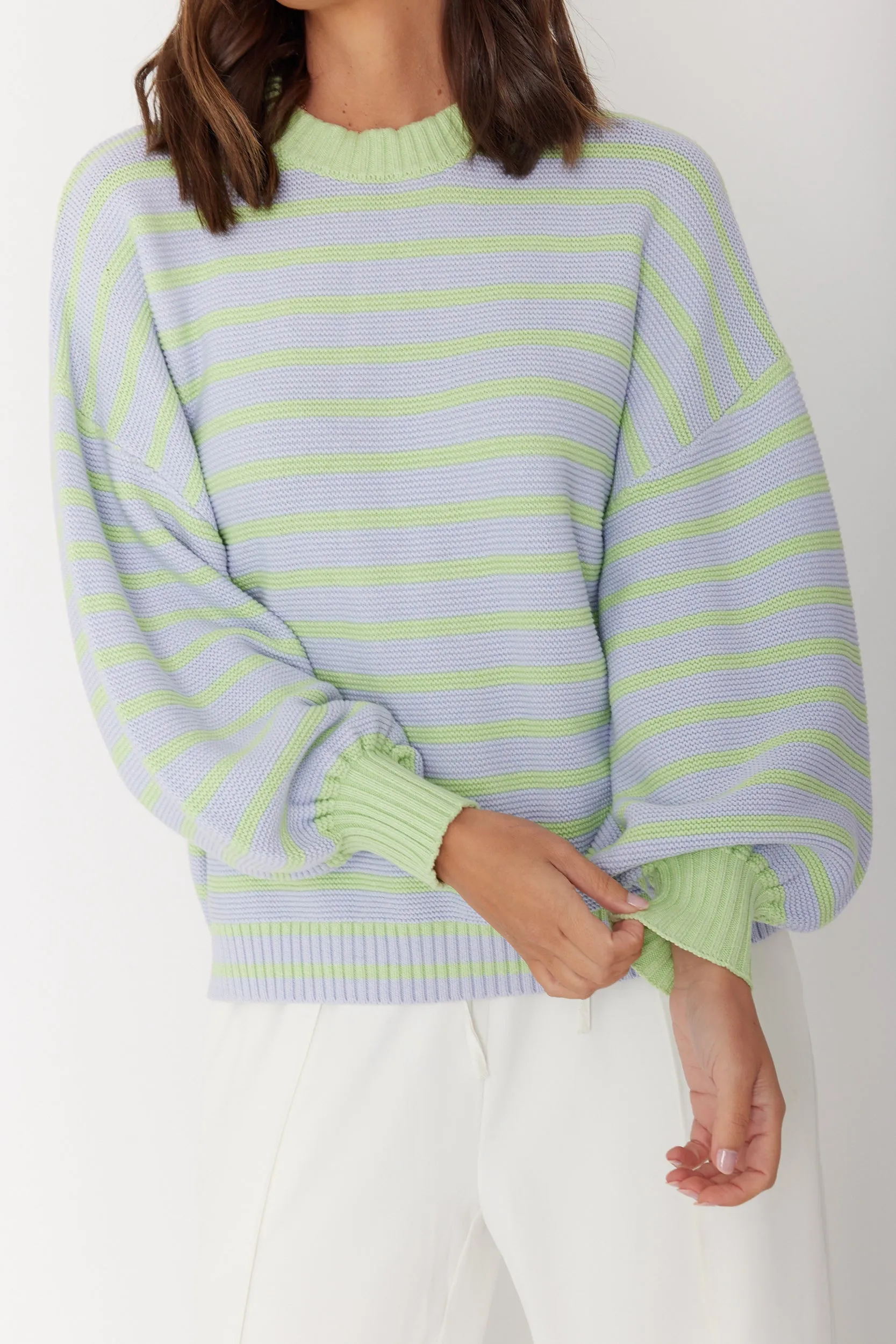 OLIVER Knit Jumper Mint Stripe