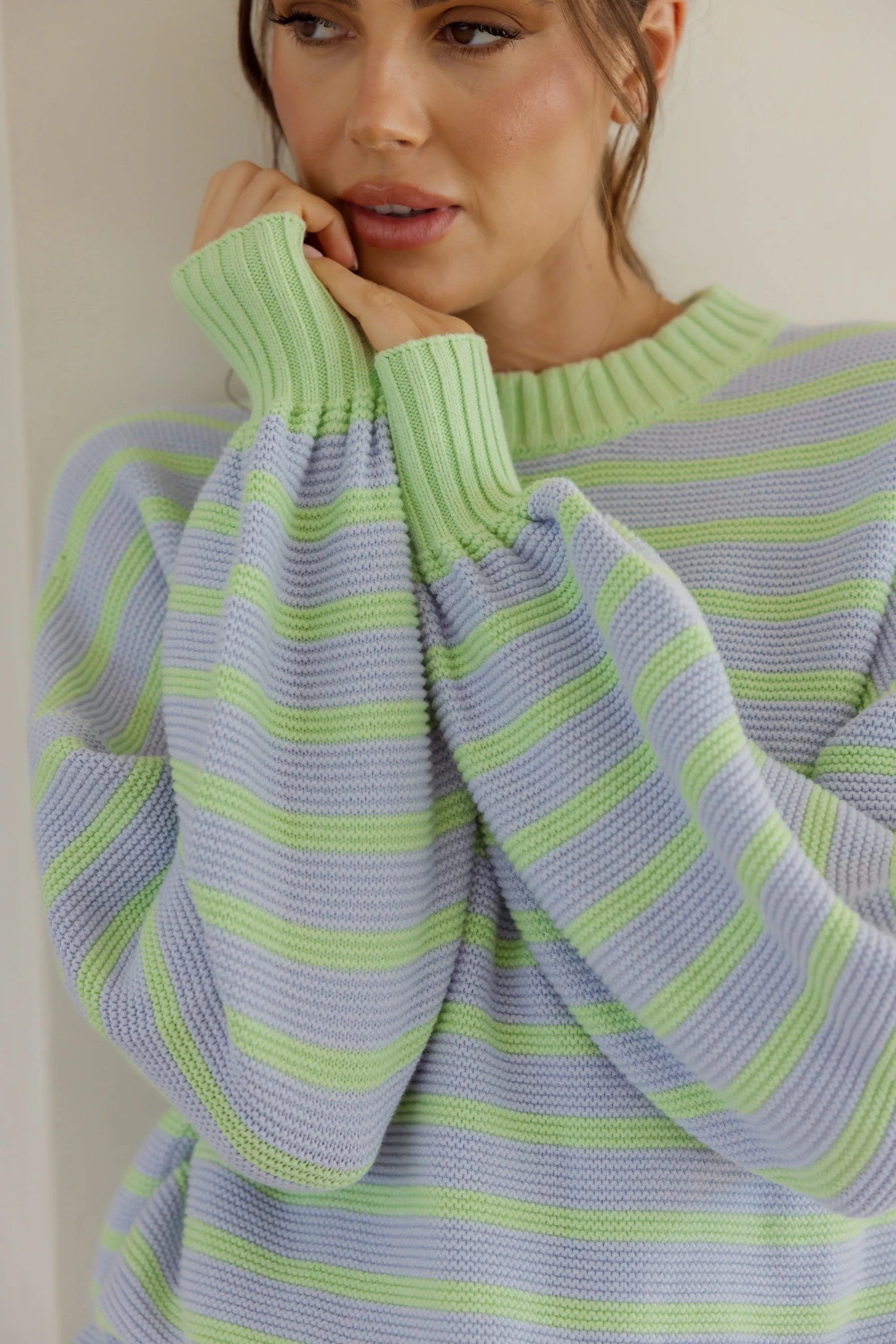 OLIVER Knit Jumper Mint Stripe