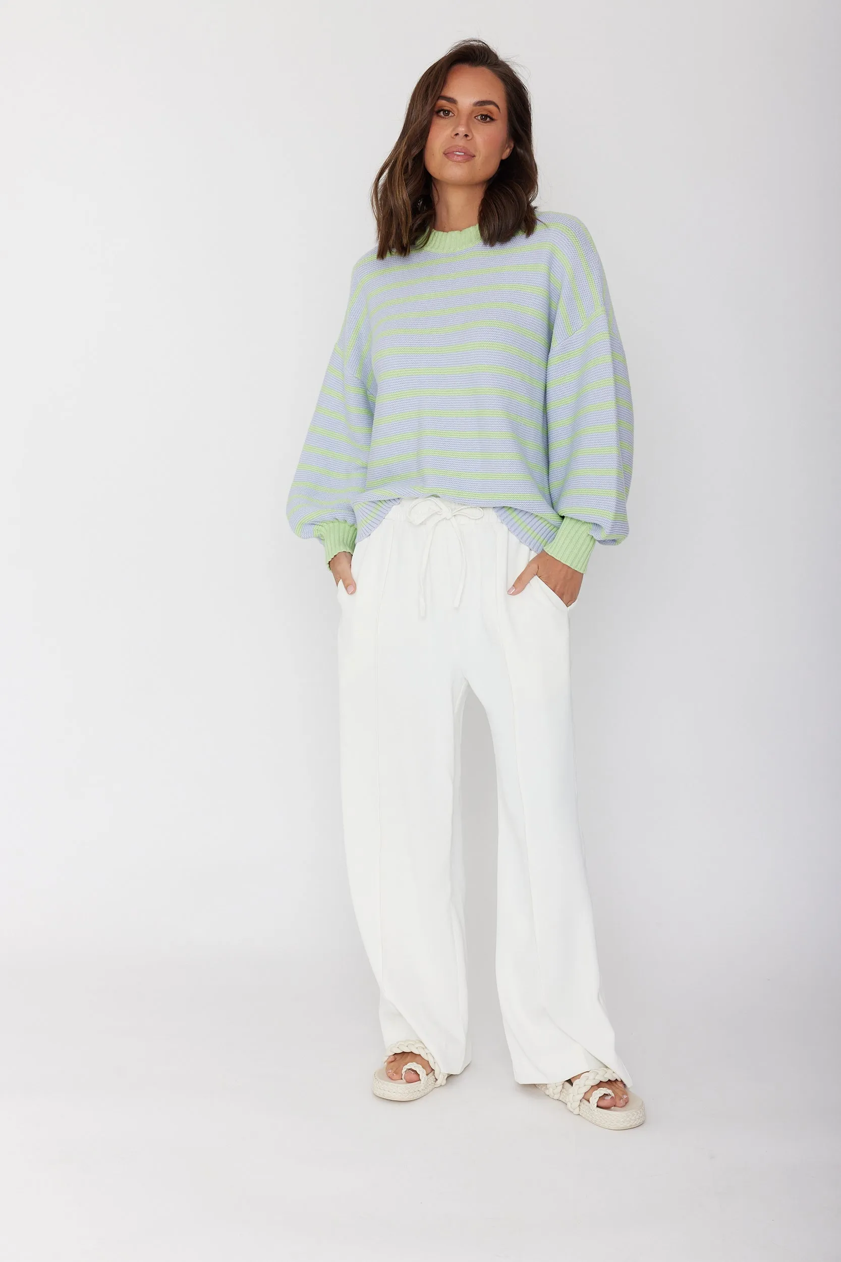 OLIVER Knit Jumper Mint Stripe