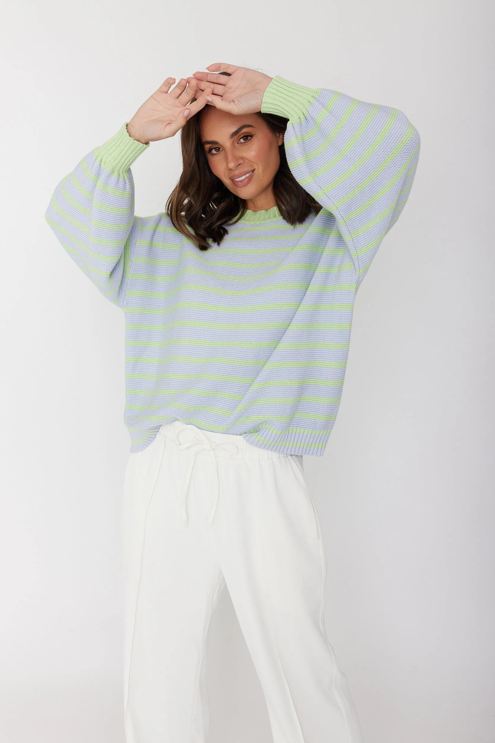 OLIVER Knit Jumper Mint Stripe