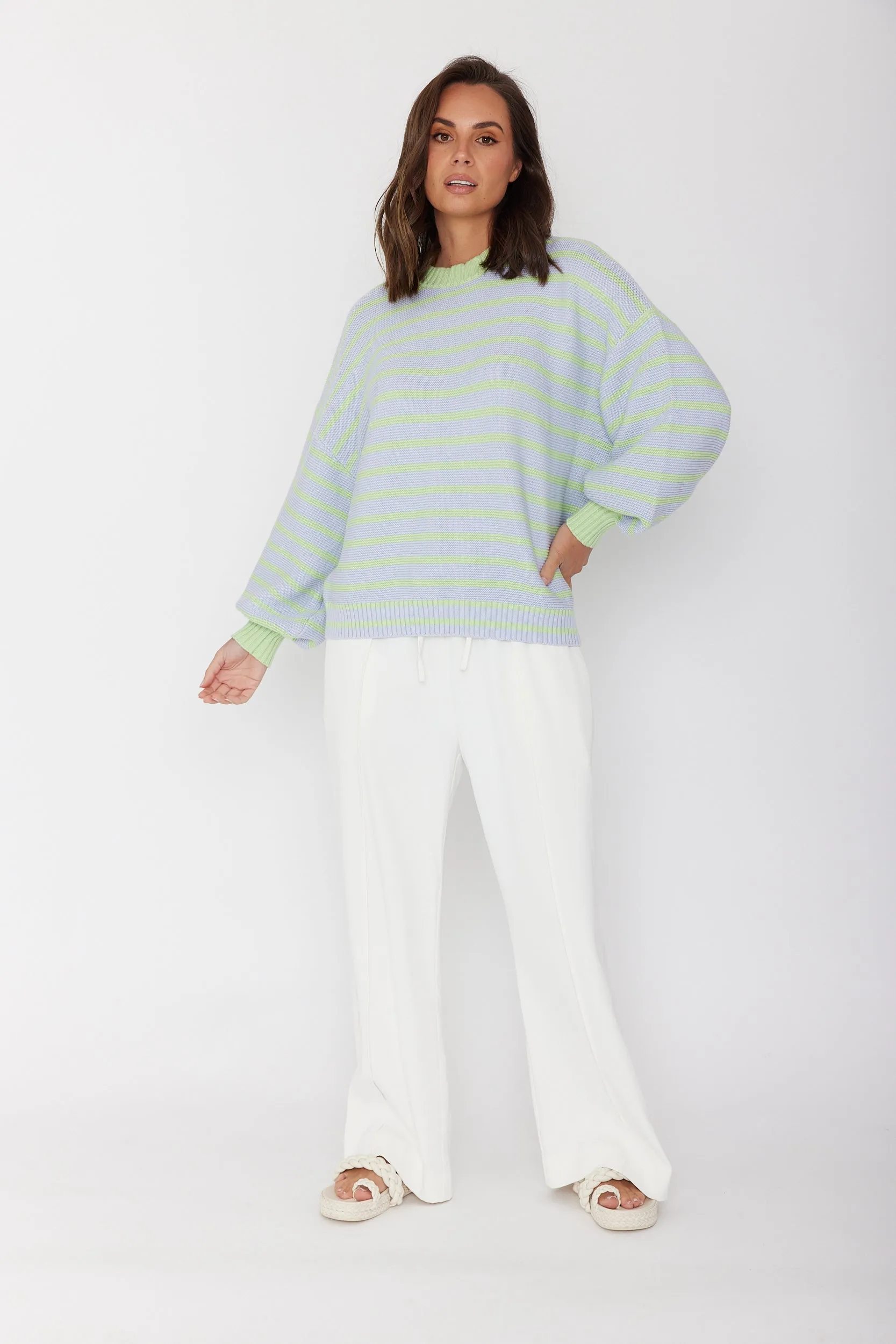 OLIVER Knit Jumper Mint Stripe