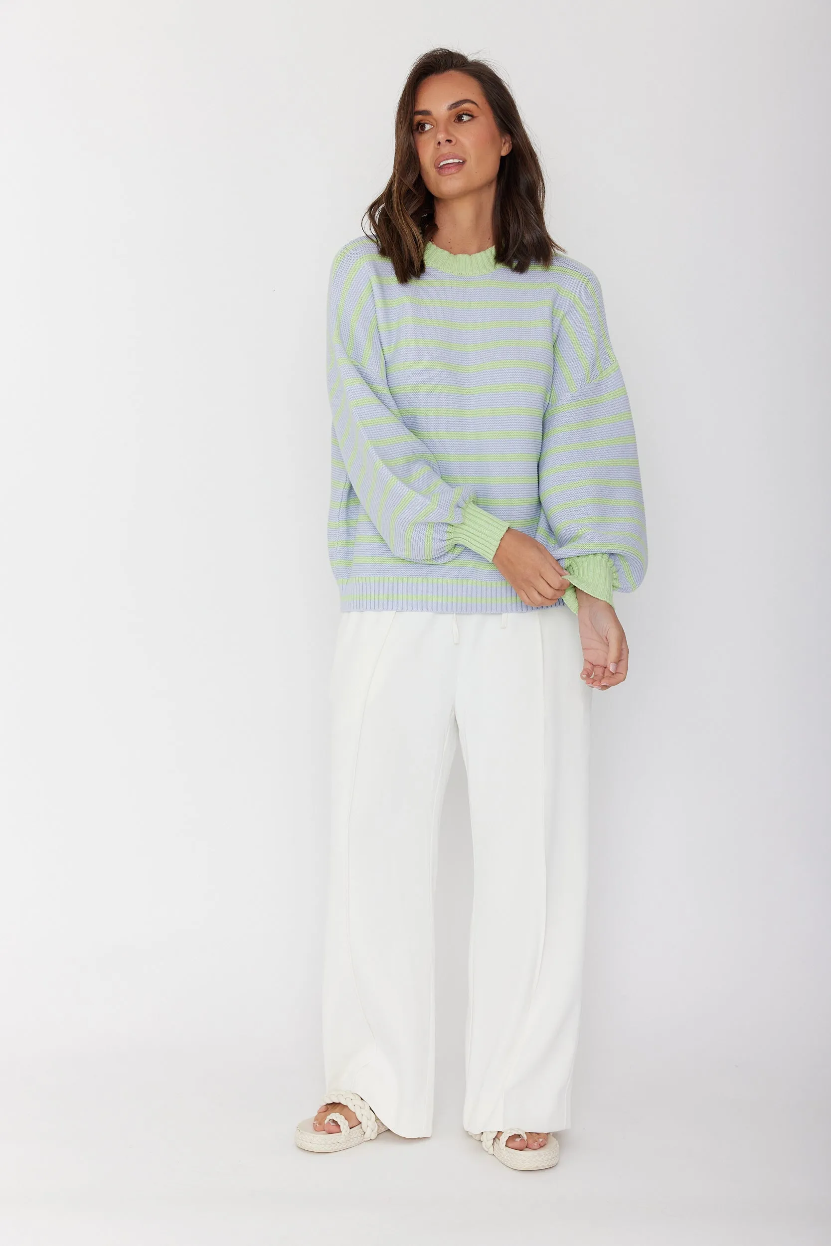 OLIVER Knit Jumper Mint Stripe