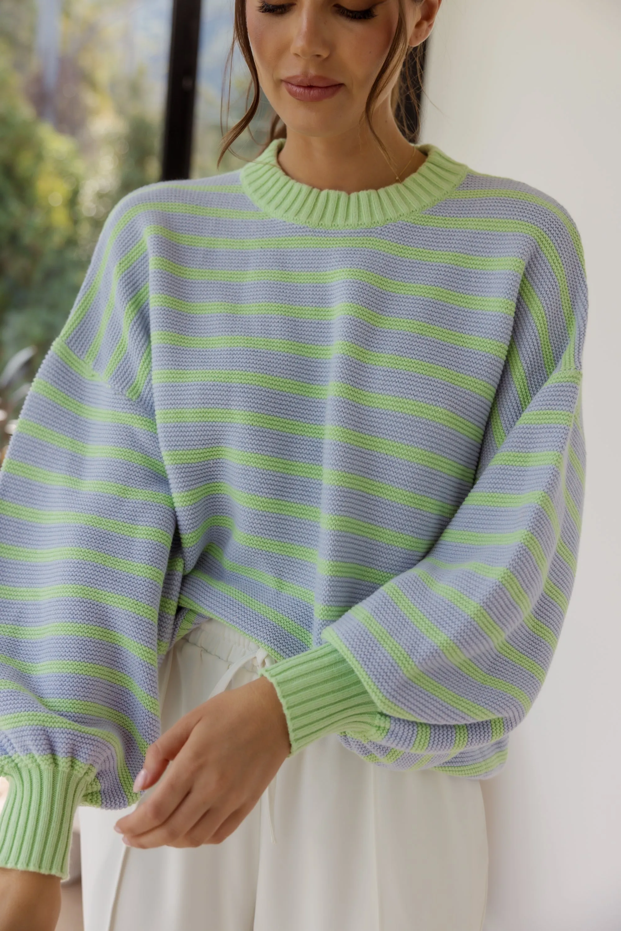 OLIVER Knit Jumper Mint Stripe