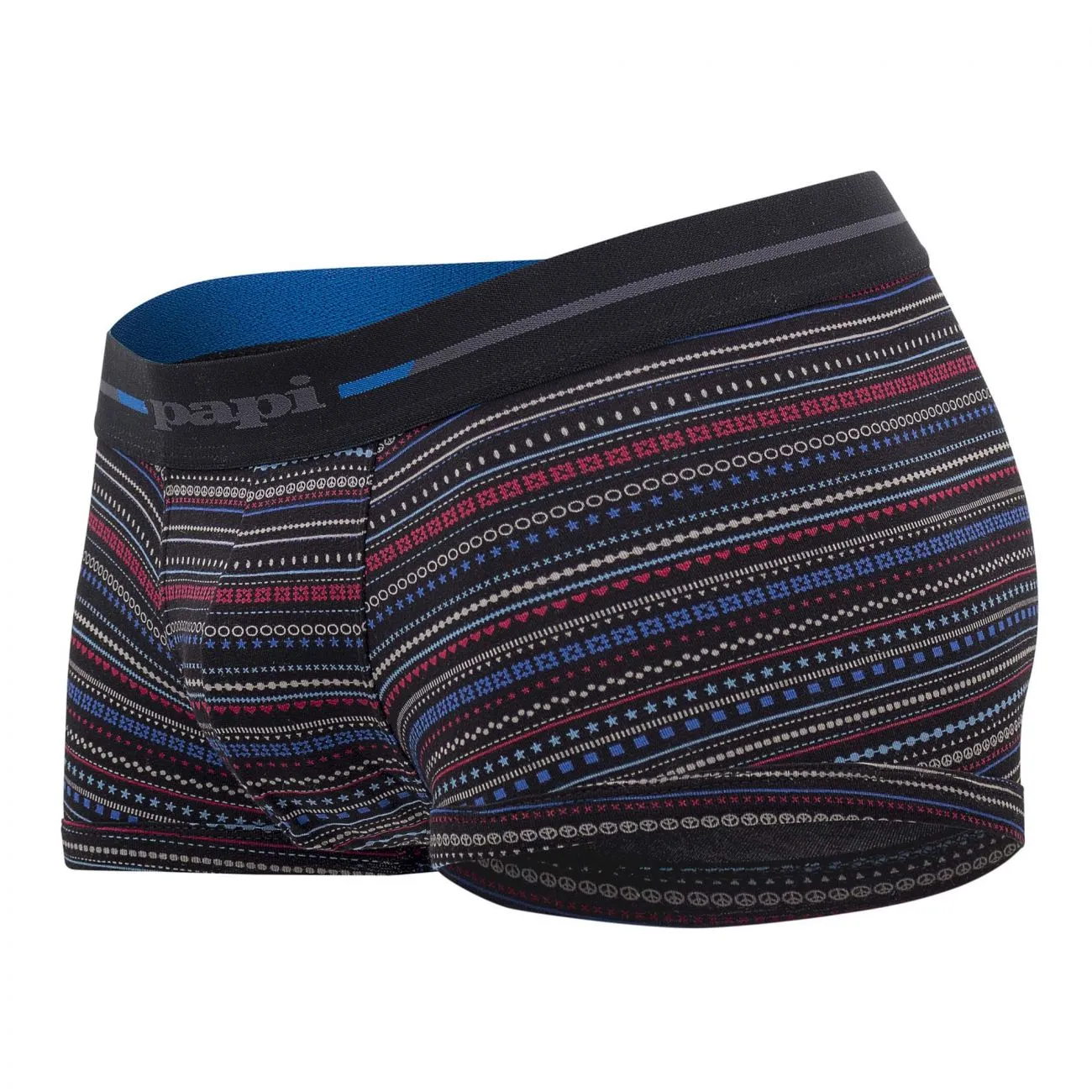 Papi 554569-968 Pencil Stripes Brazilian Trunks Color Black-Blue