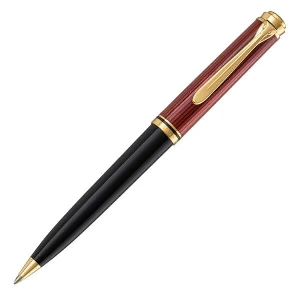 Pelikan Souveran K600 Ball Pen - Red with Gold Trim