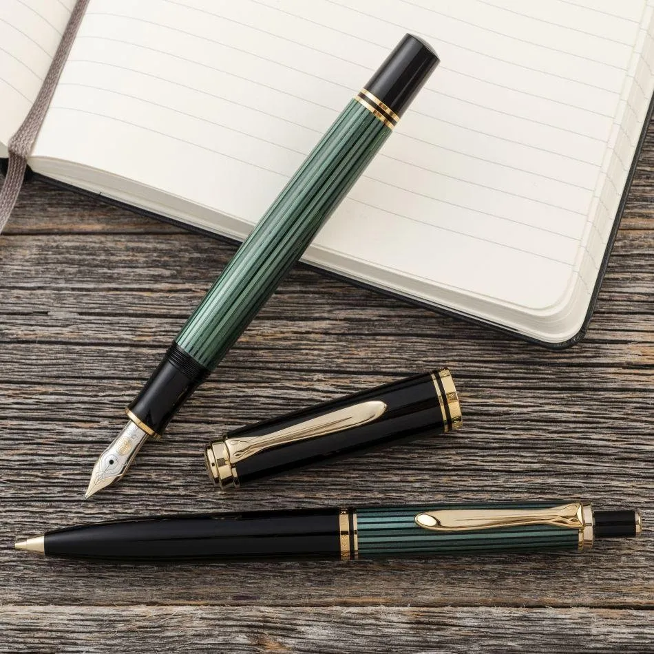 Pelikan Souveran M400 Fountain Pen - Green with Gold Trim