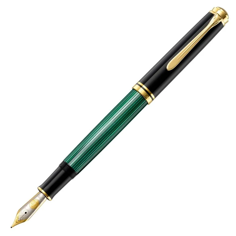 Pelikan Souveran M400 Fountain Pen - Green with Gold Trim