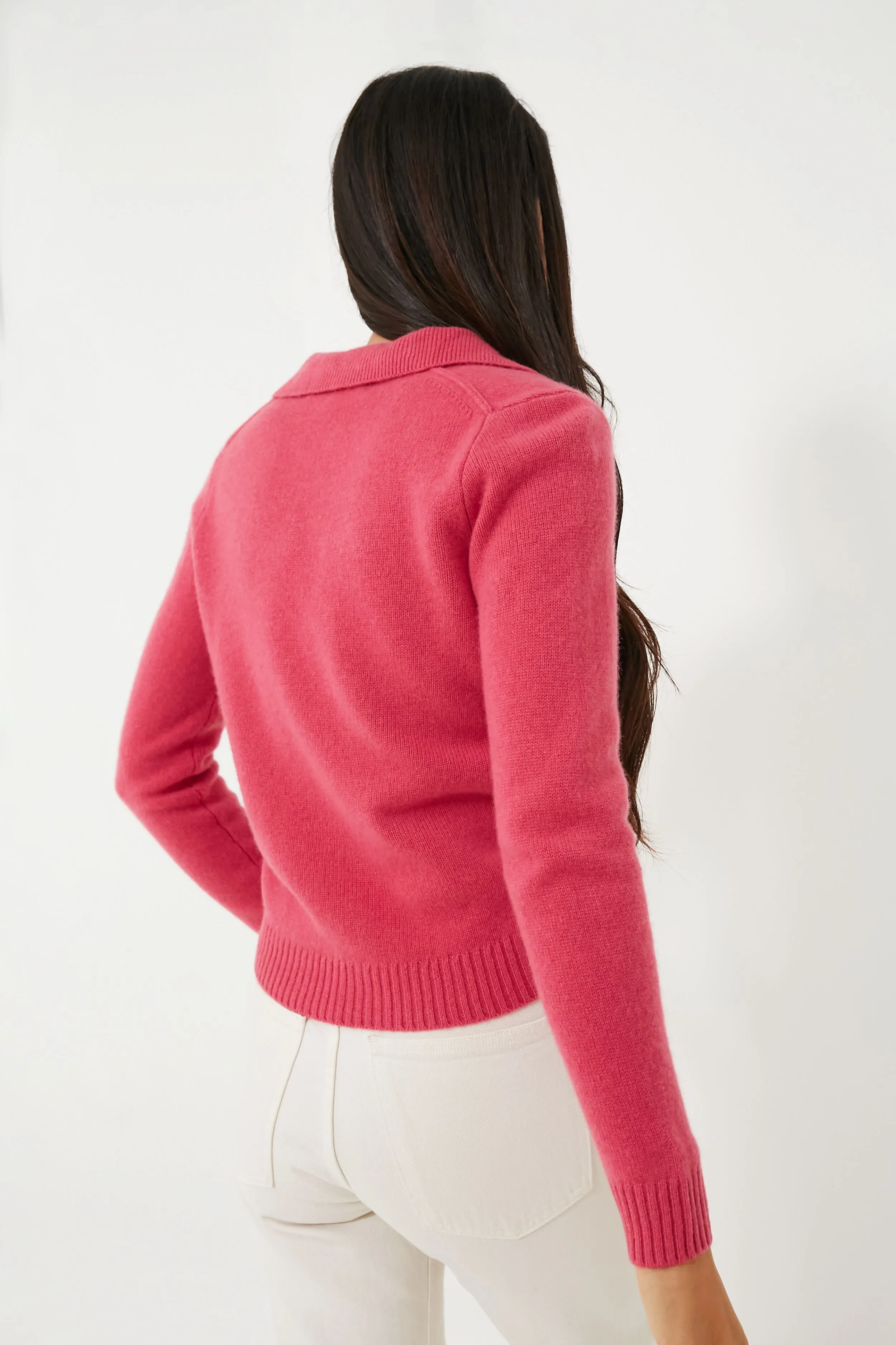 Pink Cashmere Alice Polo Sweater