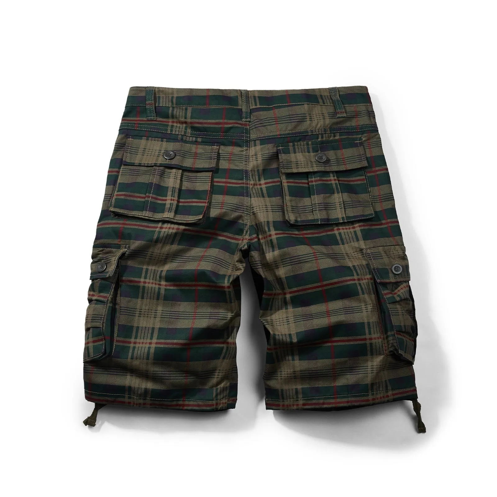 PLAID BELT OUTDOOR TACTICAL 11'' INSEAM CARGO SHORTS