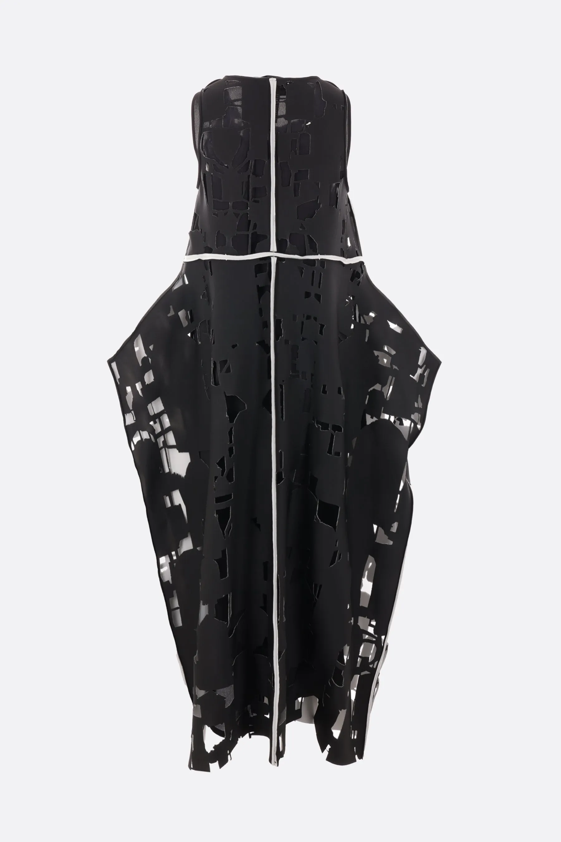 Puppet laser-cut scuba fabric sleeveless dress