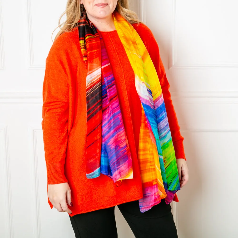 Rainbow Light Silk Scarf