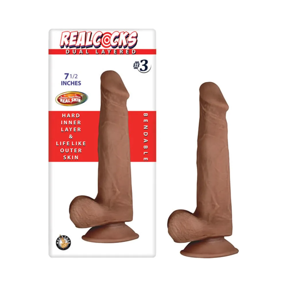 Real Cocks Dual Layered #3 7.5 inches Dildo