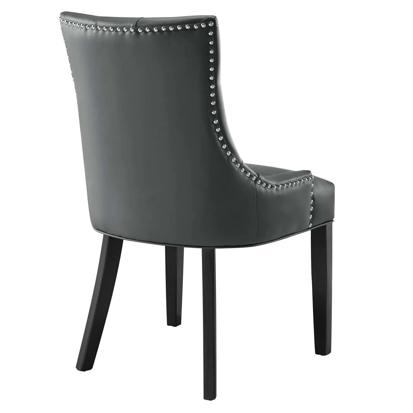 Regent Tufted Vegan Leather Dining Chair Gray EEI-2222-GRY