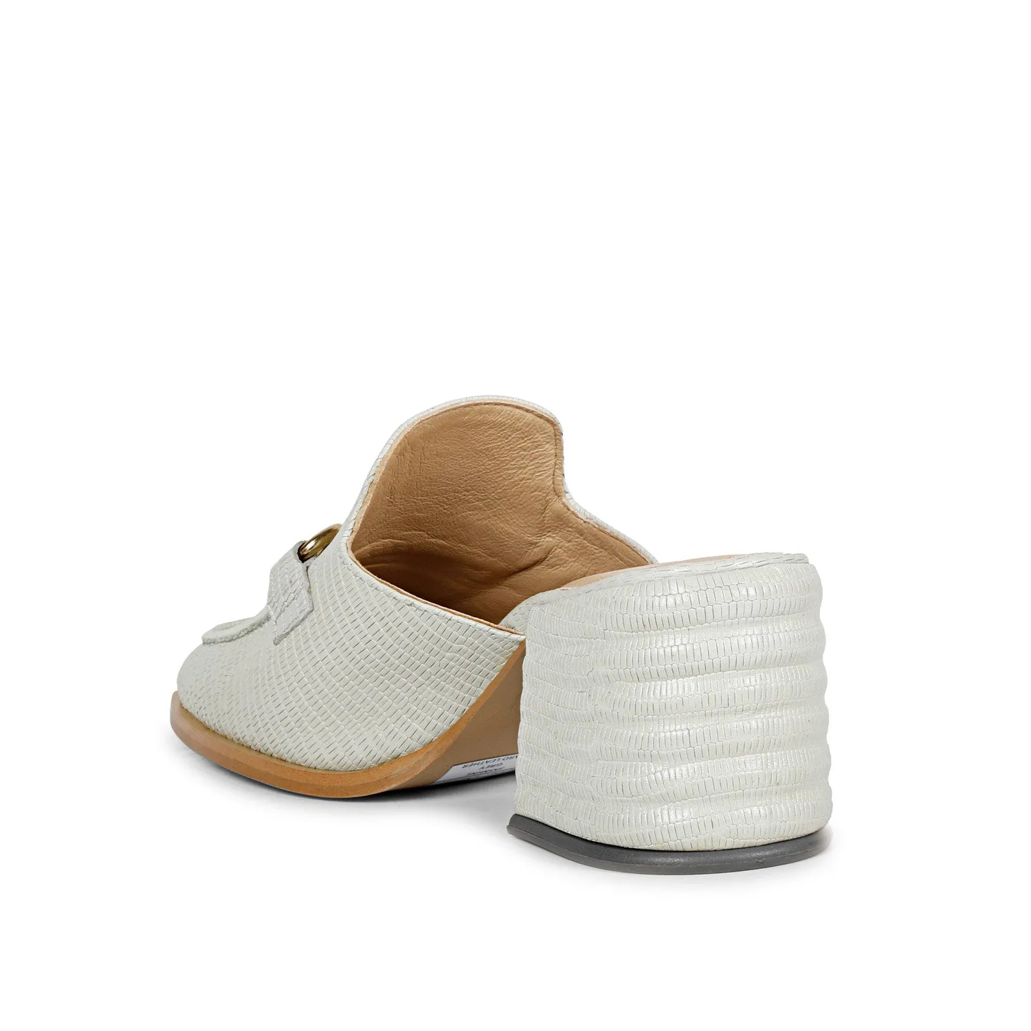 SaintG Womens White Leather Sandals