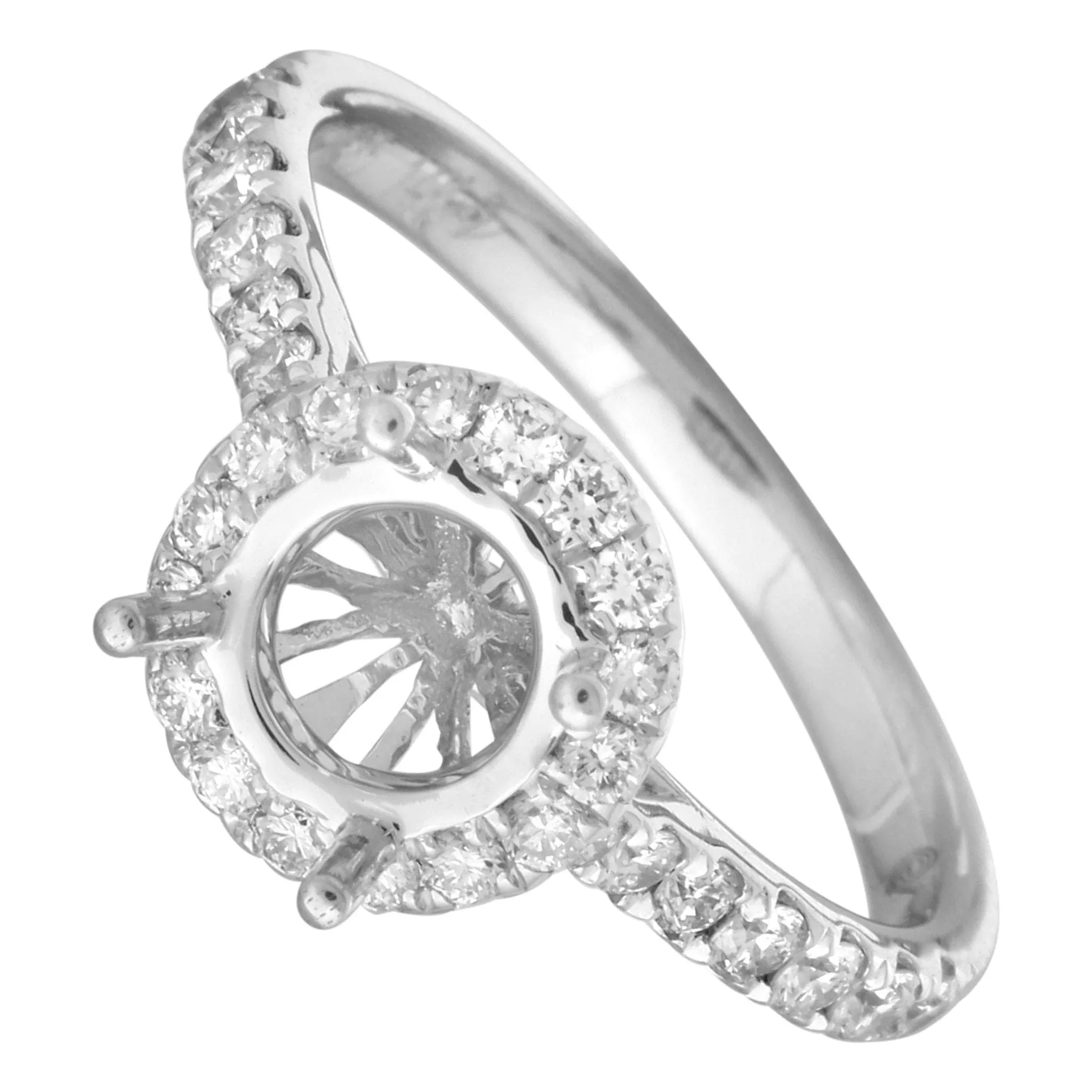 Semi-Mount Halo Engagement Ring