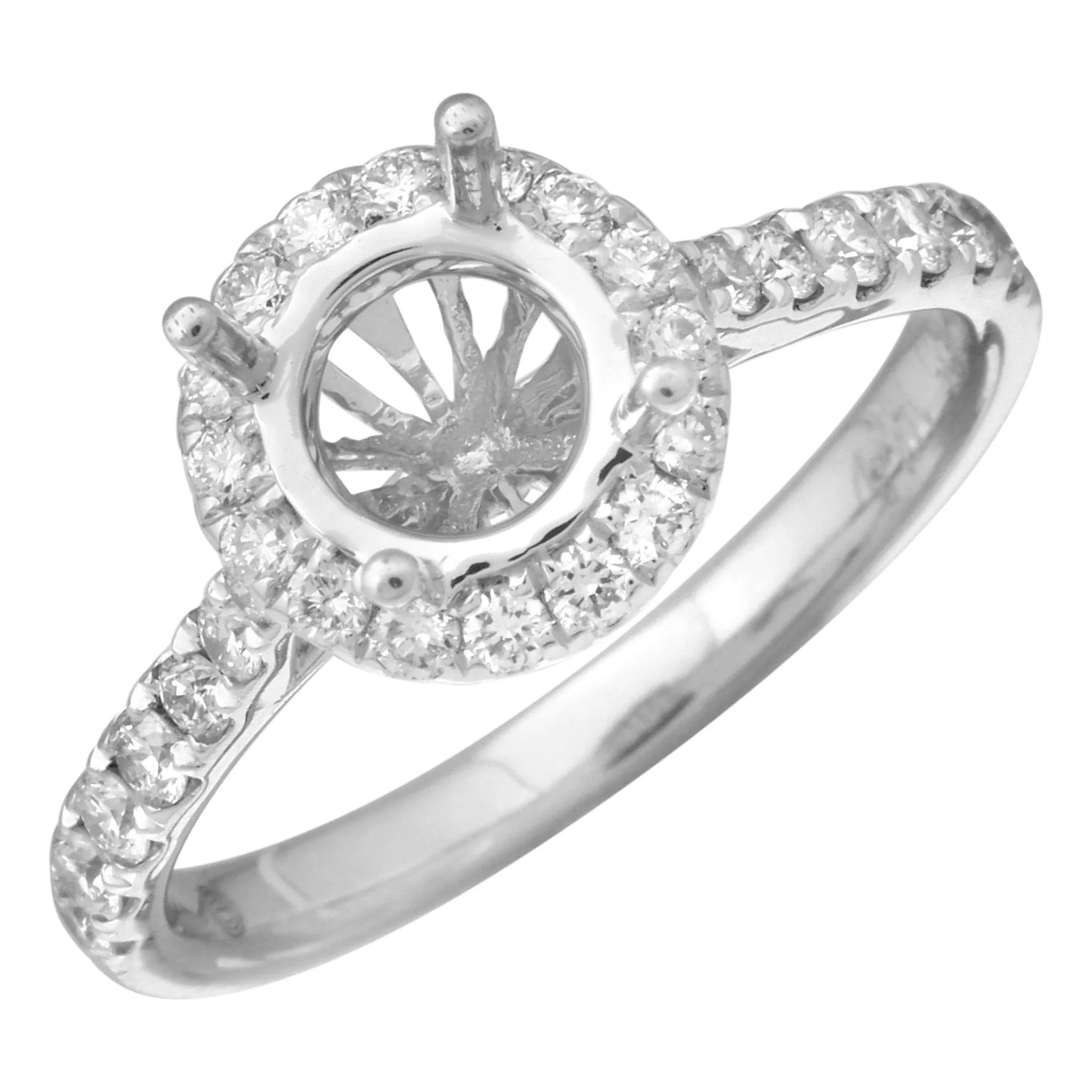 Semi-Mount Halo Engagement Ring