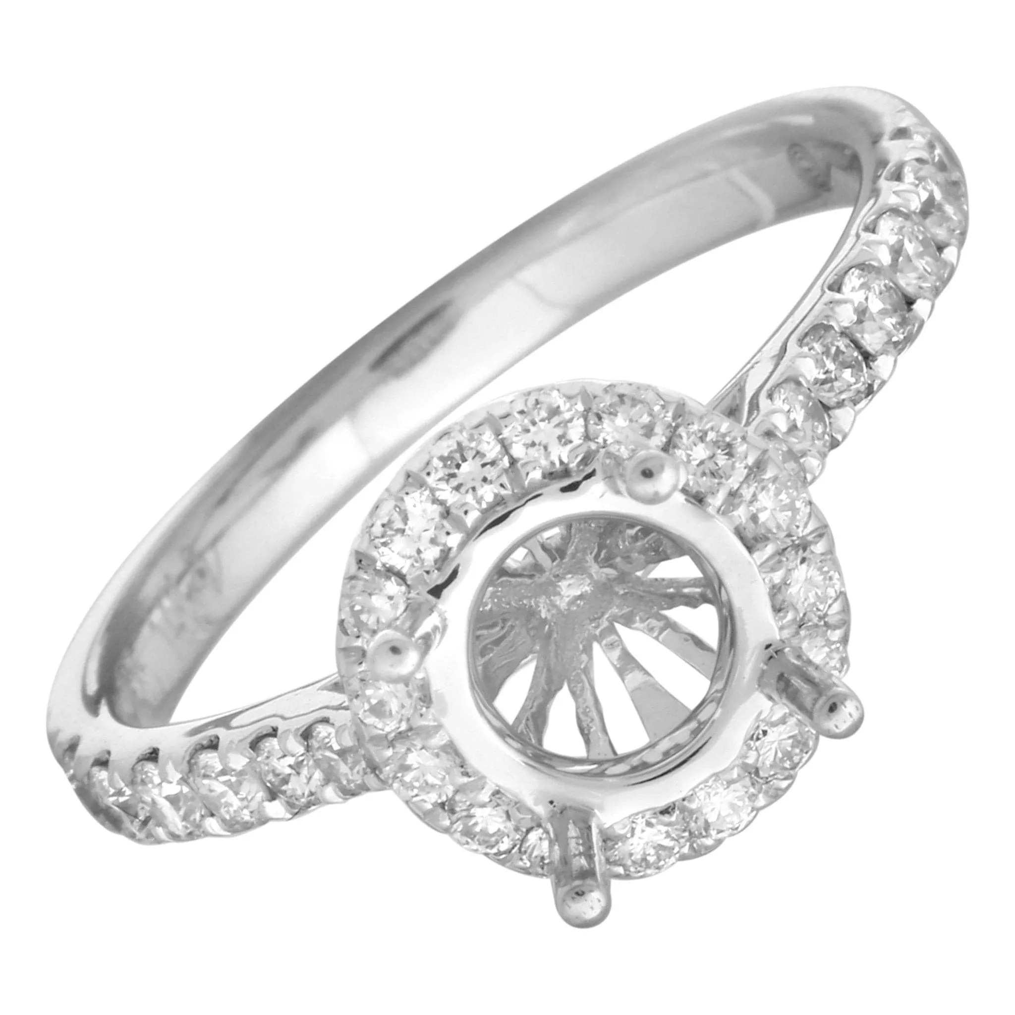 Semi-Mount Halo Engagement Ring