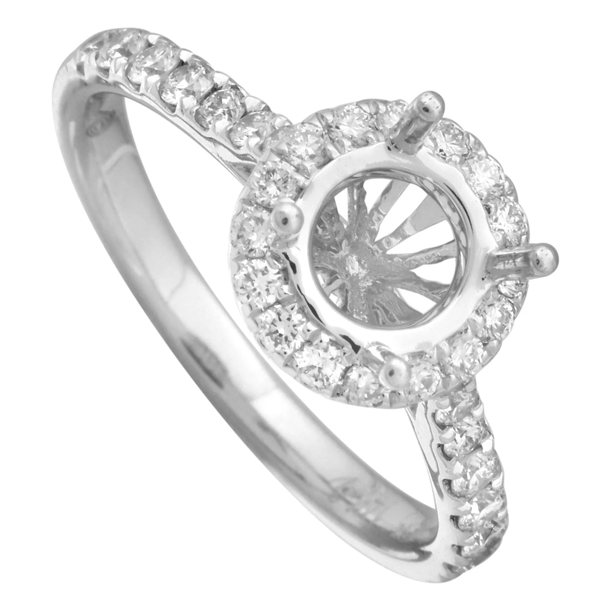 Semi-Mount Halo Engagement Ring