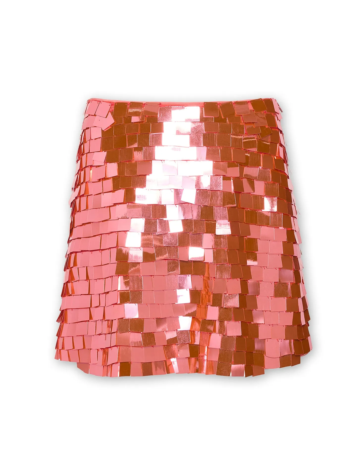 Square Sequin Mini Skirt