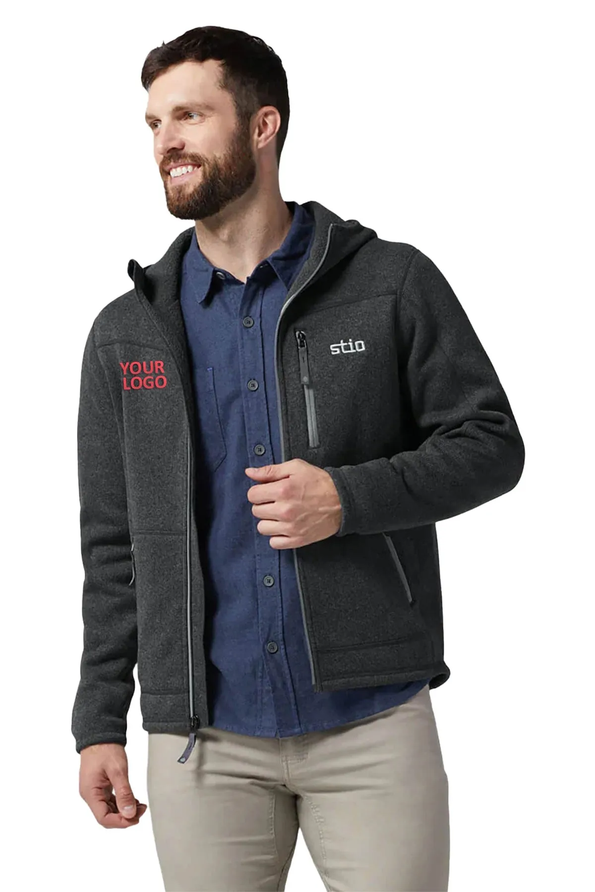 STIO Men's Wilcox Fleece Hoodie, Abyss Heather