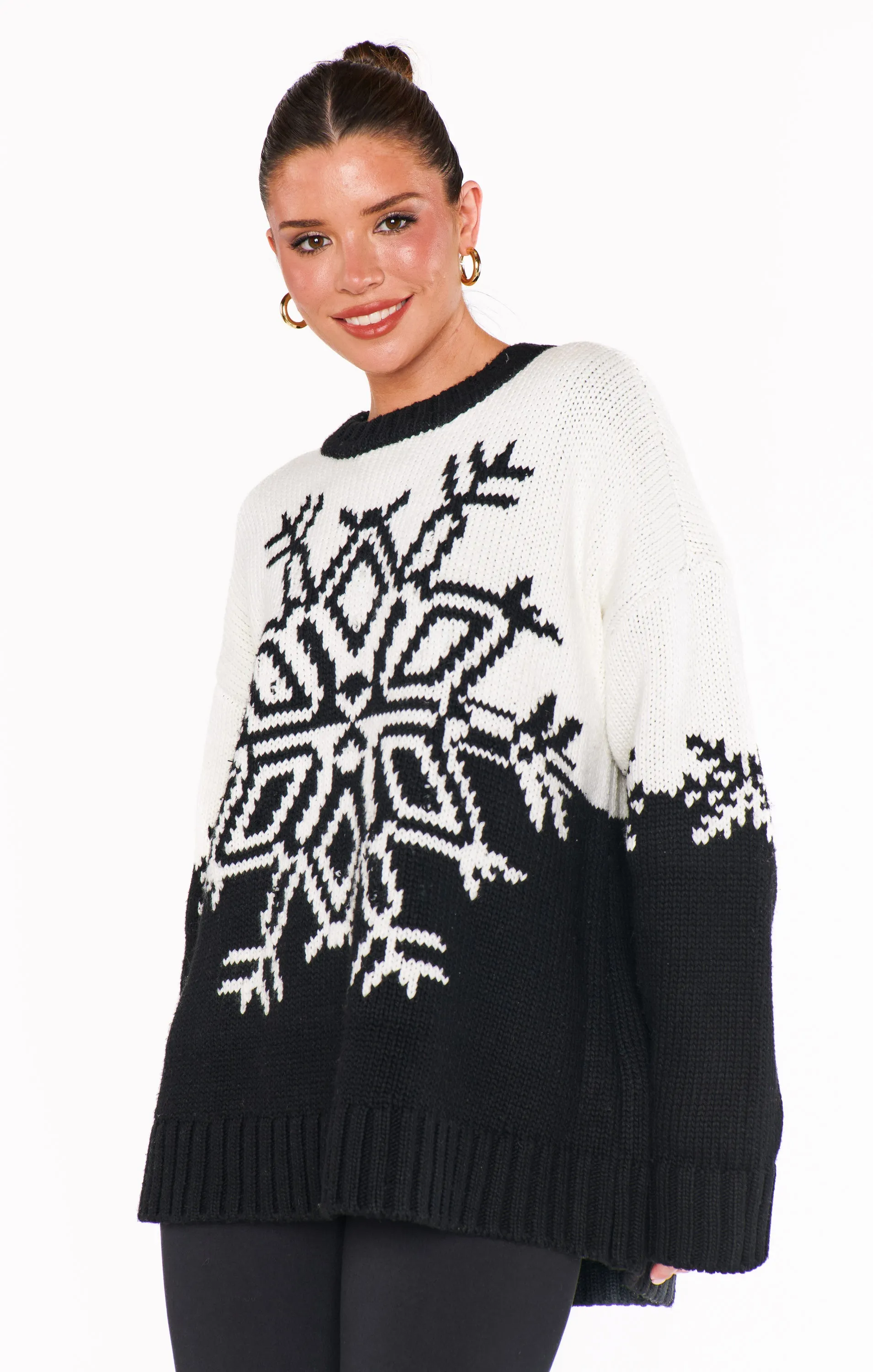 Stowe Sweater ~ Snowflake Knit