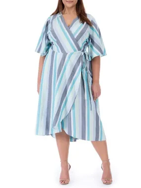 Striped Orna Wrap Dress