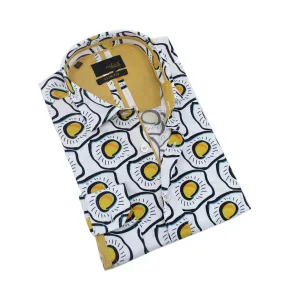 Sunny Side Up Button Down Print Shirt