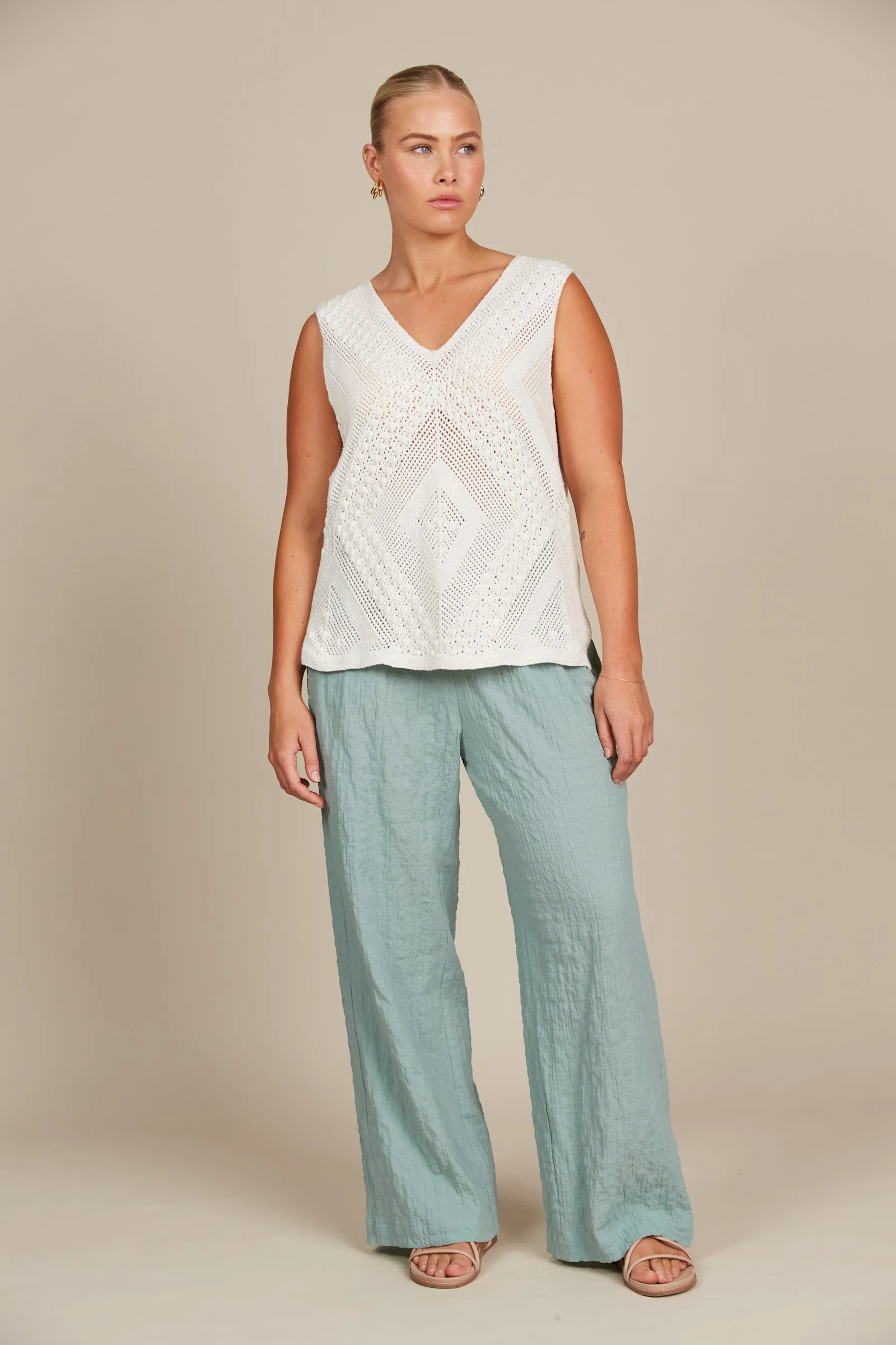 Sylvie Top - Lotus White Crochet