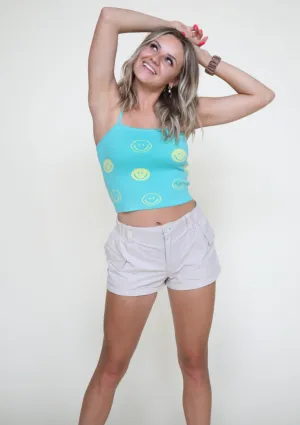 Taste of Happiness Tank in Turquoise