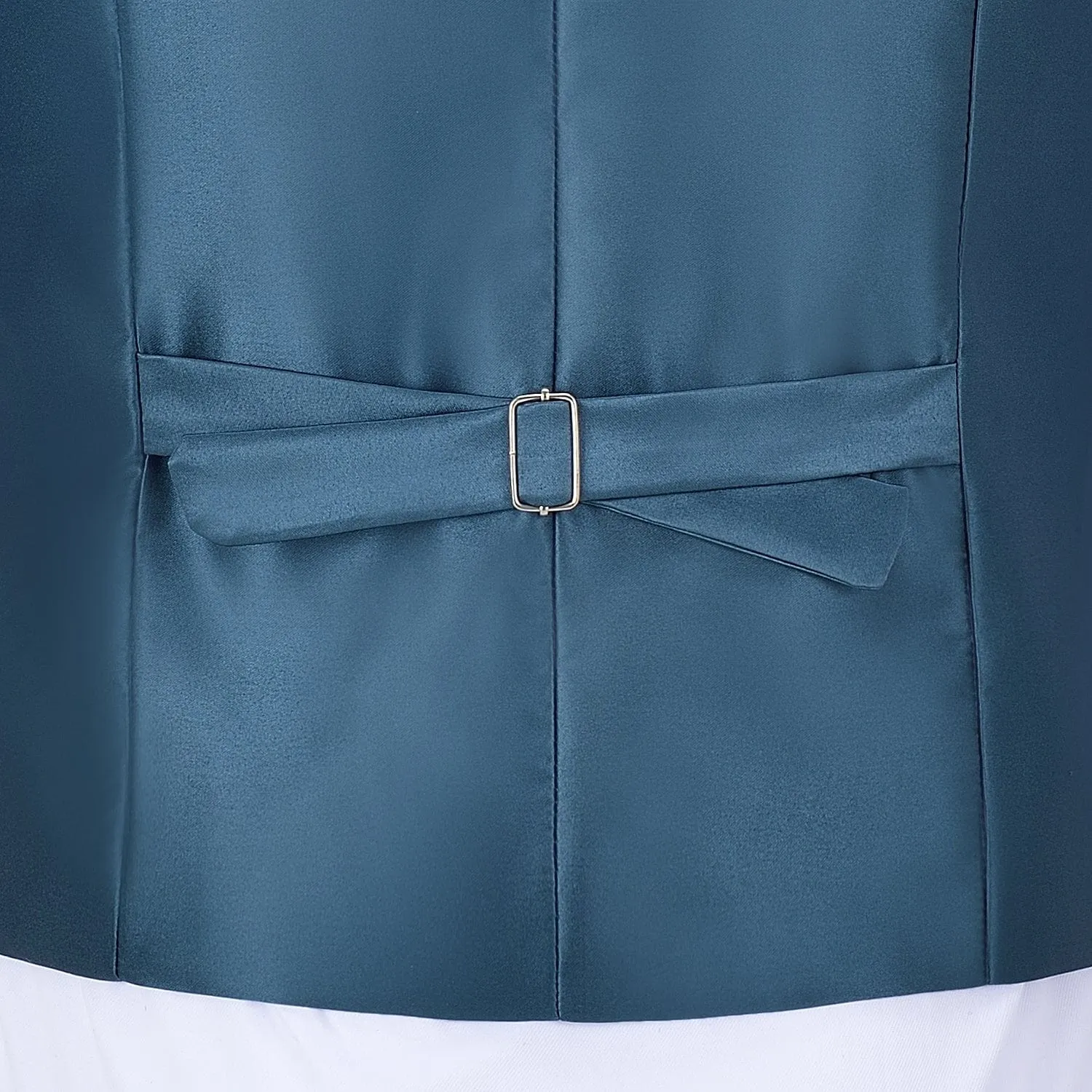 Teal Herringbone V Neck Waistcoat