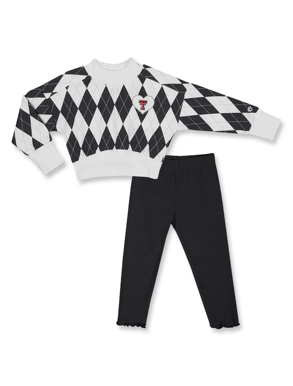 Texas Tech Arena "The Dealio" Toddler Girl's Sweater and Leggings Set