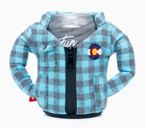 The Colorado Lumberjack - Insulated Can Cooler - Crater Blue