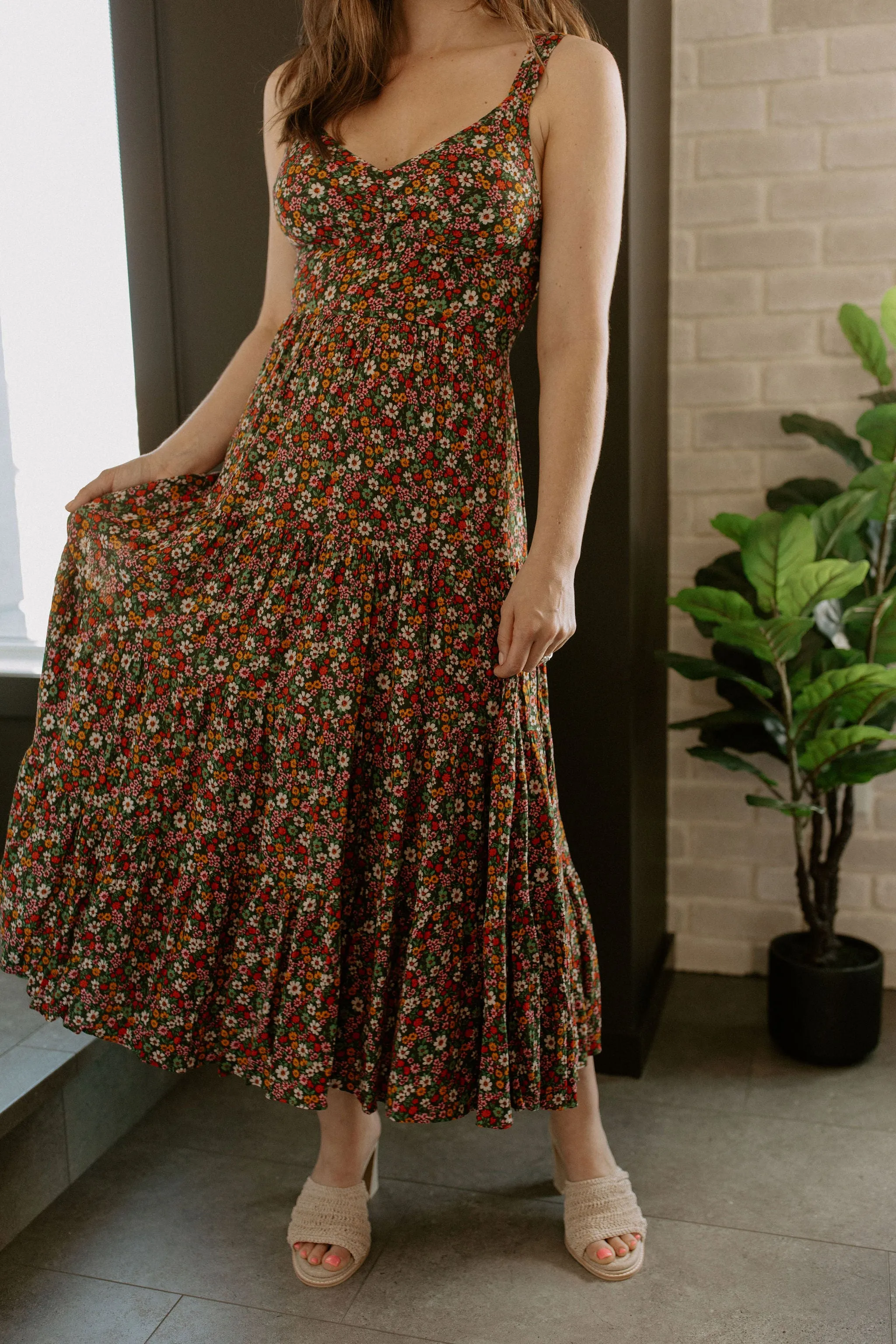 The Delilah Ditsy Floral Tie Back Dress