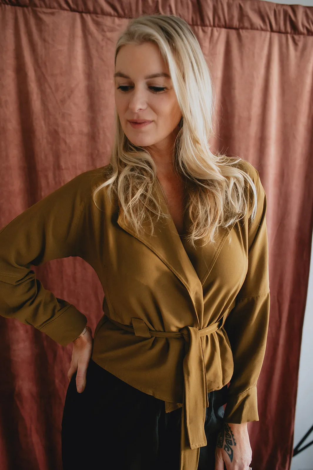 The Liv Wrap Blazer Top