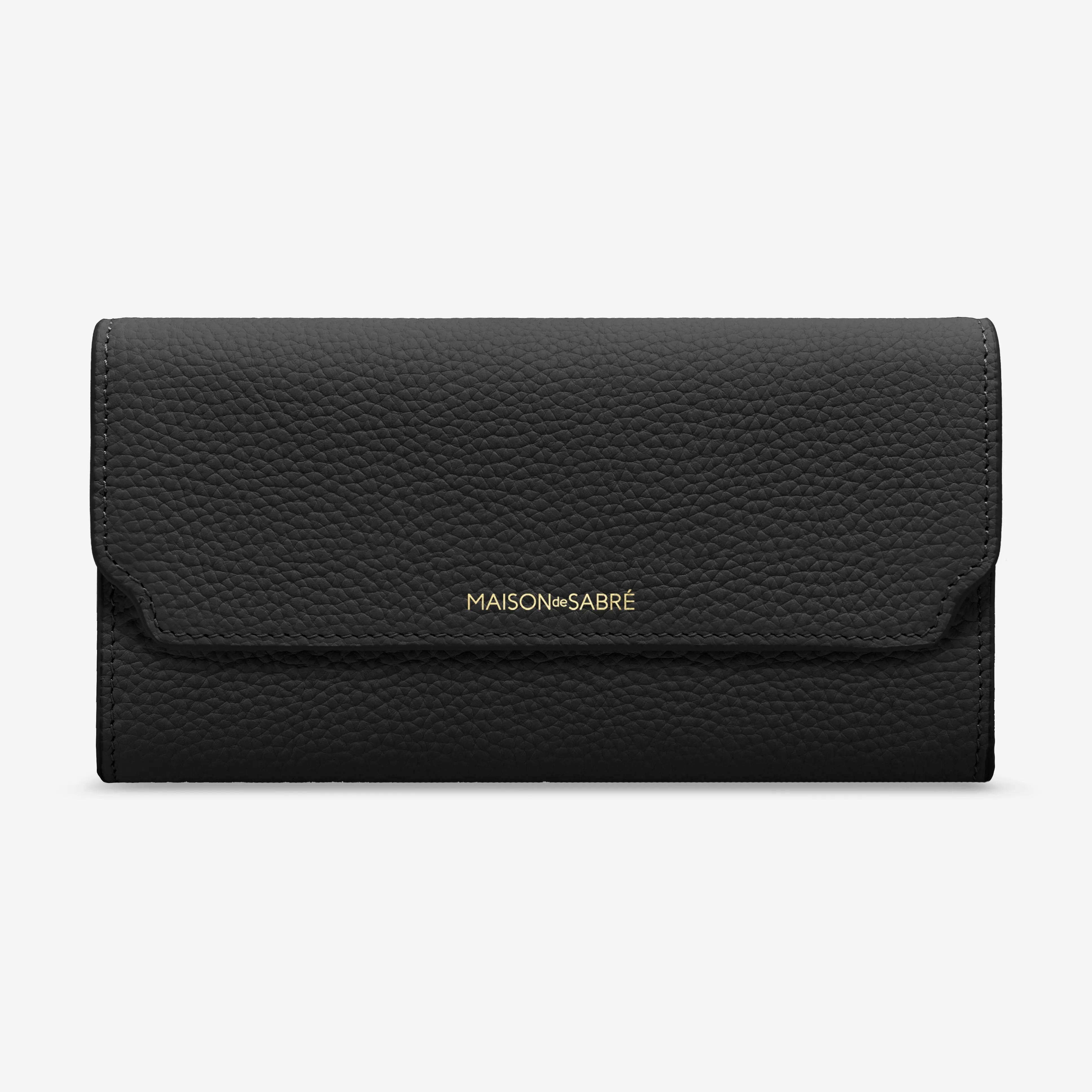 The Long Flap Wallet - Pomegranate Caviar