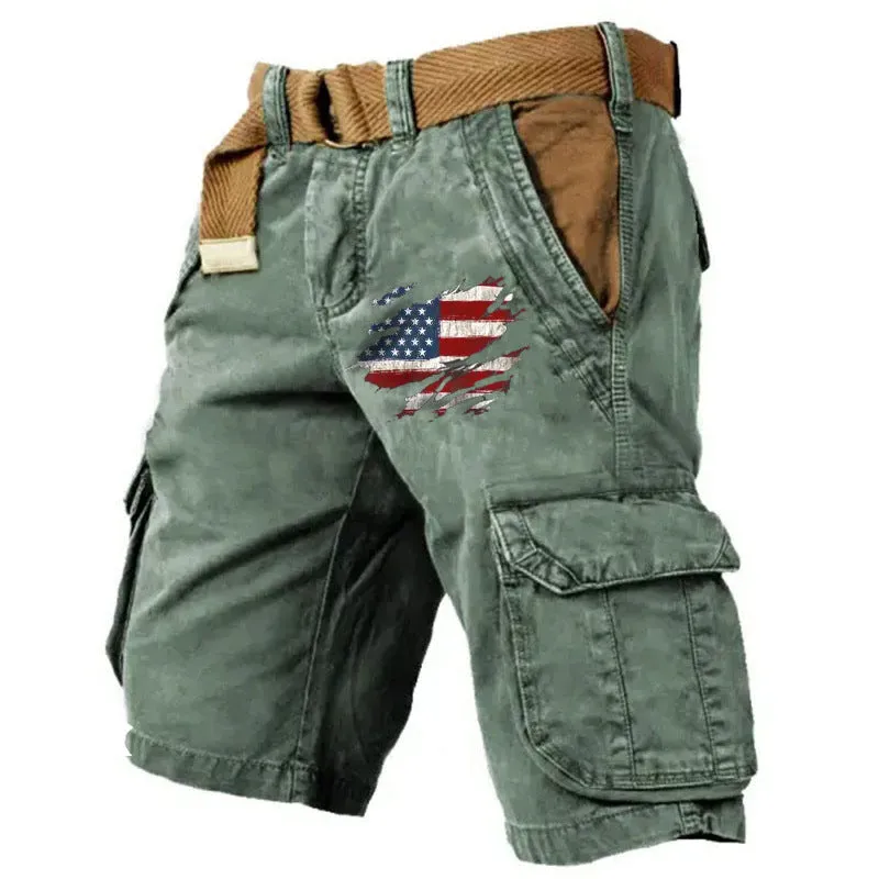 USA COTTON SHORTS SPORTS LOOSE AND DURABLE CASUAL PANTS CARGO PANTS