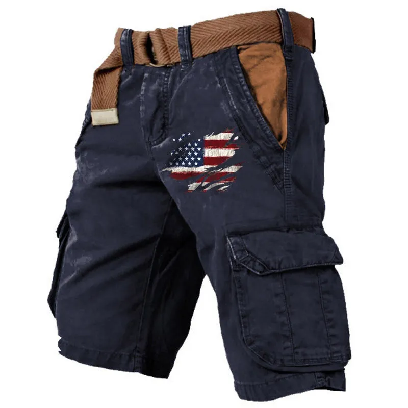 USA COTTON SHORTS SPORTS LOOSE AND DURABLE CASUAL PANTS CARGO PANTS