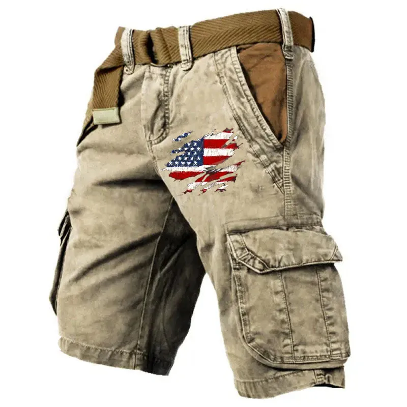 USA COTTON SHORTS SPORTS LOOSE AND DURABLE CASUAL PANTS CARGO PANTS