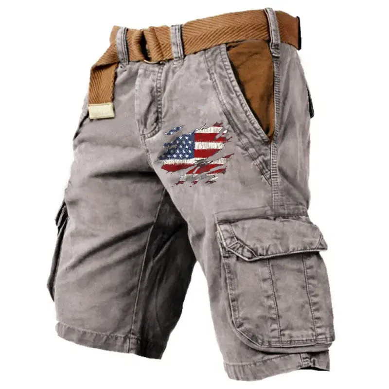 USA COTTON SHORTS SPORTS LOOSE AND DURABLE CASUAL PANTS CARGO PANTS