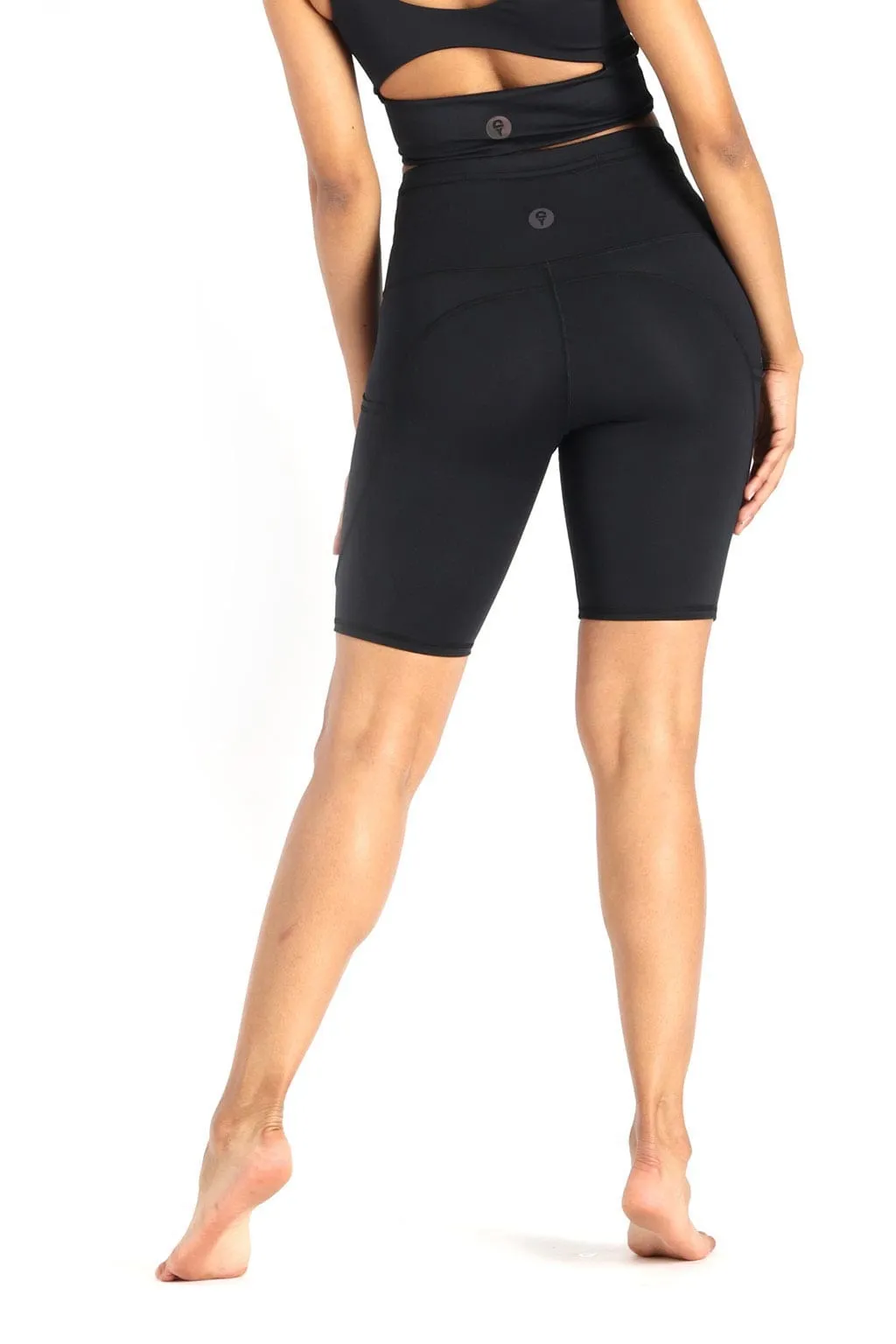 Utility Biker Short in Jet Black