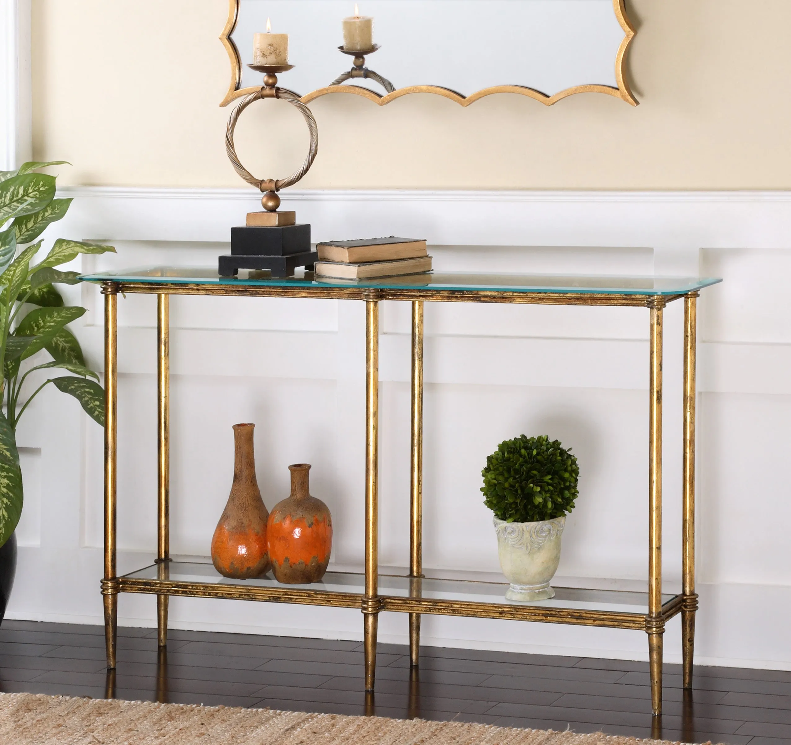 Uttermost Elenio Glass Console Table