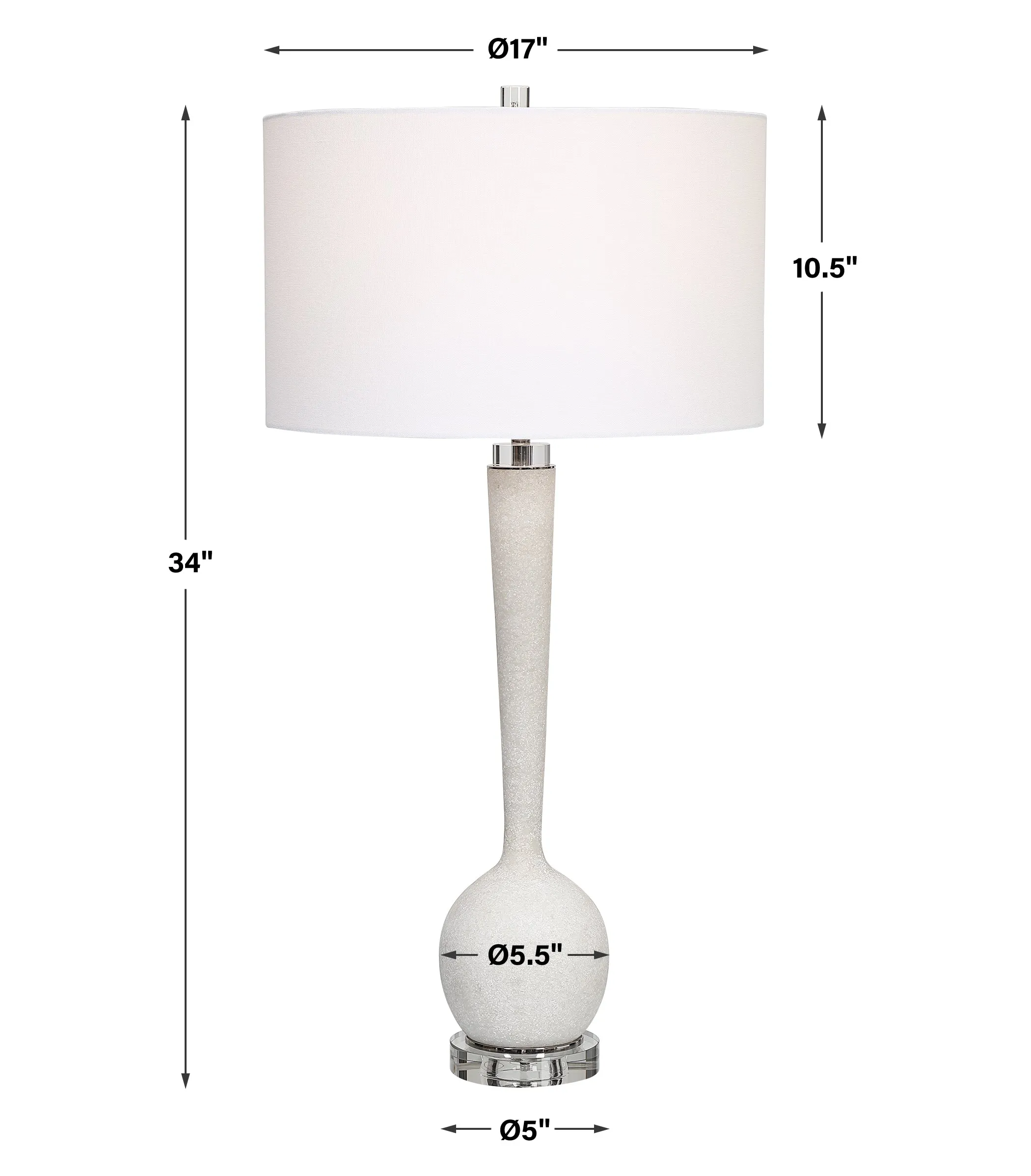 Uttermost Kently White Marble Table Lamp