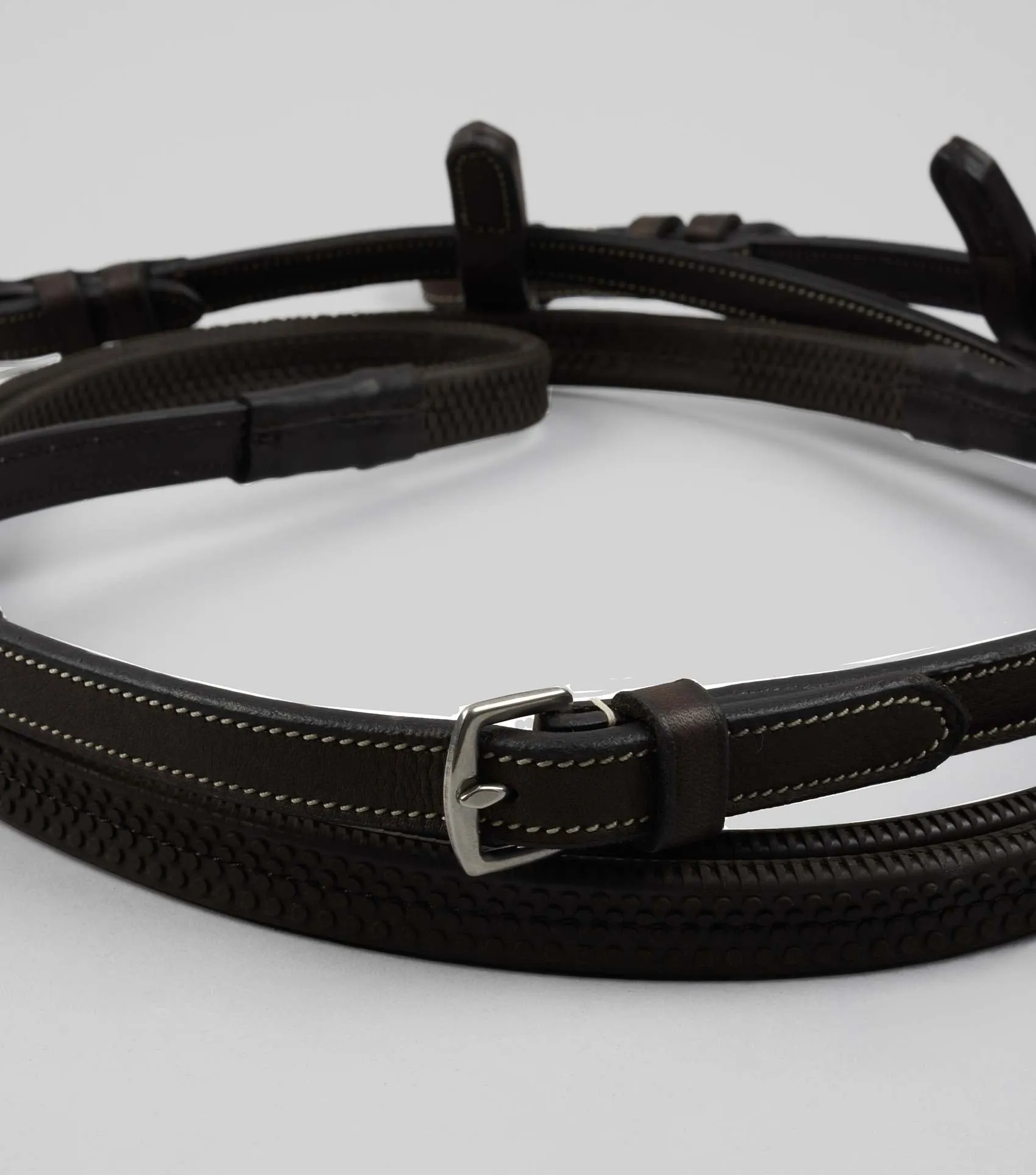 Veneto Rubber Grip Reins Brown