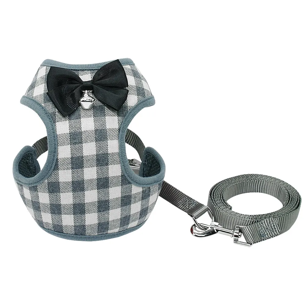 Vest Harness With Bowknot Mesh Padded